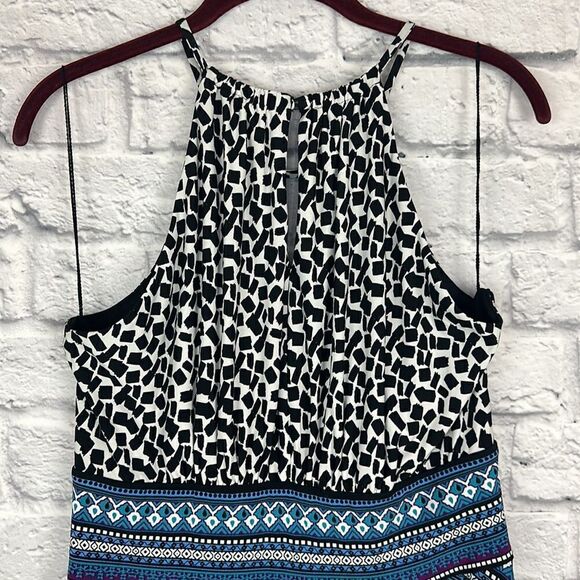 London Times Collection Patterned Maxi Dress Size Large - Picture 3 of 8